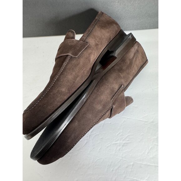 New To Boot New York Ronny Dark Brown Suede Slip On Penney Loafers Men's Size 13 - Picture 5 of 7